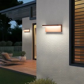 Brilagi - Aplica de perete LED pentru exterior TESSI, 10W/230V, maro, IP54