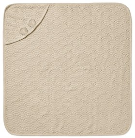 Prosop cu glugă pentru copii, bej din bumbac organic 80x80 cm Almond – Cam Cam Copenhagen