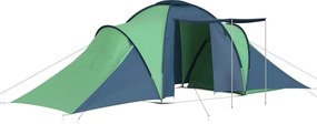 vidaXL Cort camping, 6 persoane, albastru și verde