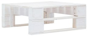 Set mobilier din paleti cu perne, 4 piese, lemn pin alb tratat model gri carouri, colt + 2x mijloc + masa, Alb, 1