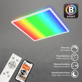 Briloner 7491-016-LED RGBW Lampă de tavan reglabilă SMART LED/22W/230V, 4000K + telecomandă, Wi‑Fi Tuya