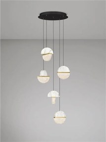 Lustra decorativa cu 5 pendule LED 3000K DORIN