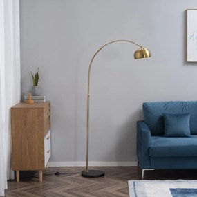 Lampa de podea cu abajur, 30x100x167cm, aurie HOMCOM | Aosom RO