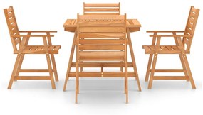 Set mobilier de masa pentru gradina, 5 piese, lemn masiv acacia 5