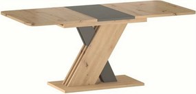 Masa extensibila EXEL, stejar artisan/gri antracit, PAL laminat, 140/1