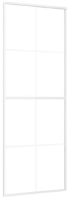 Usa glisanta, alb, 76x205 cm, sticla mata ESG si aluminiu 1, Alb, 76 x 205 cm, Mat