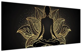 Tablou - Silueta într-o floare de lotus (120x50 cm)