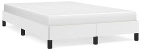 3269620 vidaXL Cadru de pat, alb, 120x190 cm, piele ecologică