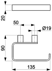 Suport de hârtie igienică KFA Armatura 864-022-00 crom lucios