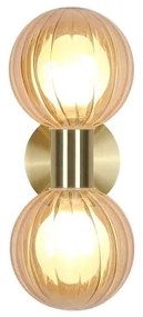 Searchlight 30507GO - Aplica de perete LUMINSPHERE, 2x G9/7W/230V, alamă