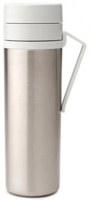 Sticla thermos Brabantia Make&Take 1008488, 500 ml, Perete dublu, Fara BPA, Argintiu/Gri deschis