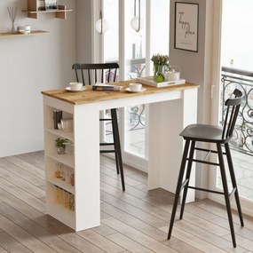 Masă de bar Lux White and Atlantic Pine