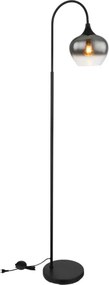 Lampadar Globo 15548S MAXY 1xE27/40W/230V negru/fumuriu