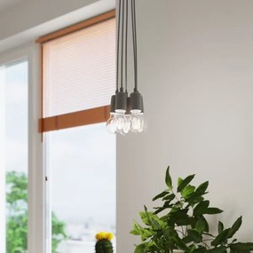 Lustră pe lanț DIEGO 3xE27/60W/230V gri