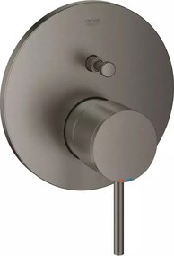 Baterie cada - dus incastrata Grohe Atrio antracit periat Hard Graphite fara corp ingropat