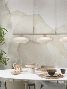 Lustra suspendata design modern Sapporo 3 alb/sand