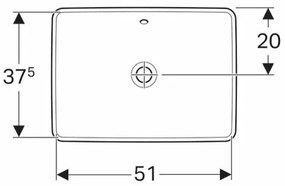 Lavoar incastrat Geberit Variform dreptunghiular cu preaplin 55x40 cm