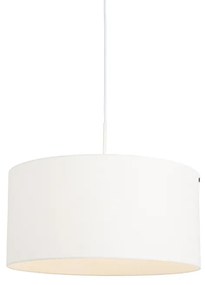 Lampă modernă cu pandantiv alb cu abajur alb 50 cm - Combi 1