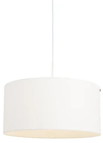Lampă modernă cu pandantiv alb cu abajur alb 50 cm - Combi 1