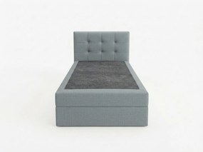 Pat tapițat boxspring DIRELIS TRINITY 90x200 cm gri Saltea: Saltea cu arcuri Bonell