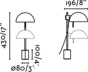 Veioza mobila directionabila MATILDA bej