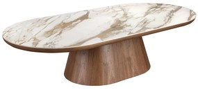 Masuta cu blat din marmura portelanata Walnut 160x80cm