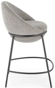 Scaun de bar tapitat H118 gri