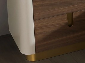 Noptiera deosebita design LUX Walnut-Bej