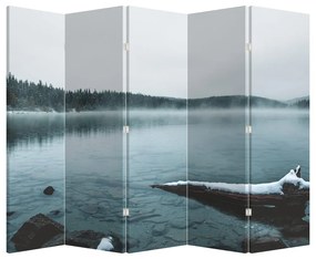 Paravan - Lacul nordic înghețat (210x170 cm)
