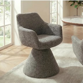 Scaun pivotant AMBIENTO tesatura Chenille maro