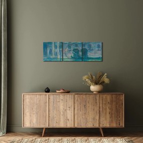 Tablou - Claude Monet, Palazzo da Mula, Venice, reproducere (cu ceas) (90x30 cm)