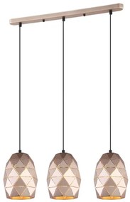 ITALUX MDM-3480/3 GD - Lustră pe cablu HARLEY 3xE27/40W/230V roz-auriu