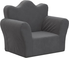 vidaXL Canapea pentru copii, antracit, pluș moale