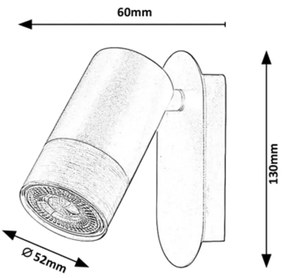 Aplica moderna minimalista cu spot Zircon