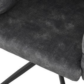 Set de 2 scaune din catifea, Gri | Aosom Romania