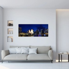 Tablou Singapore nocturn (120x50 cm), în 40 de alte dimensiuni noi