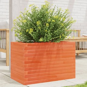 vidaXL Jardinieră grădină, maro ceruit, 70x40x45,5 cm, lemn masiv pin