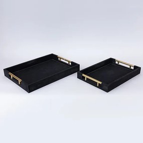 SET 2x tavă decorativă 40x30/34x24 cm negru