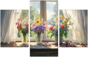 Tablou - Buchet la fereastră (90x60 cm)