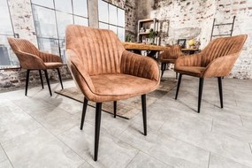 Set 2 scaune Turin cu tapiterie din microfibra si picioare din metal negru