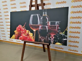 Tablou vinul italian și struguri