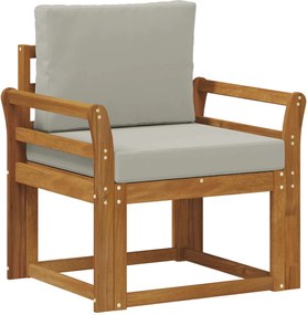 vidaXL Canapea de exterior Lemn de acacia solid și poliester