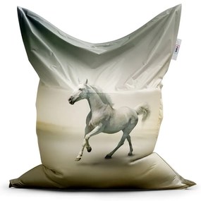 Sac de șezut Classic cal alb 2 - pentru copii, gri