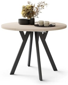 Masă extensibilă de dining ARTUR, bej/negru