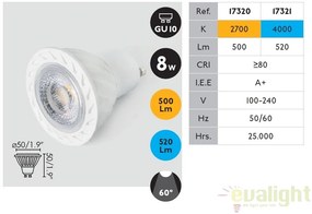 BEC LED GU10 8W 4000K 17321