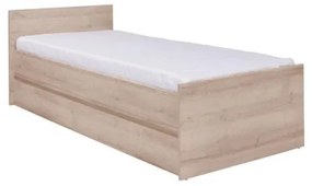 Pat de o persoană 80 cm Cortez C 08 (stejar sonoma) ( cu somieră). 1004891