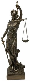 Statueta cu finisaj bronz Justitia 45 x 16 cm