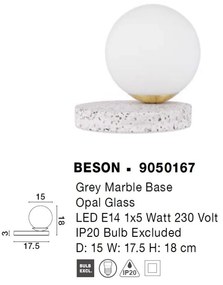 Veioza/Lampa de masa design decorativ BESON