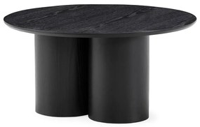 Măsuță de cafea neagră rotundă ø 80 cm Lua – MOME