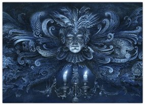 Tablou pe sticlă - Baroc întunecat (70x50 cm)